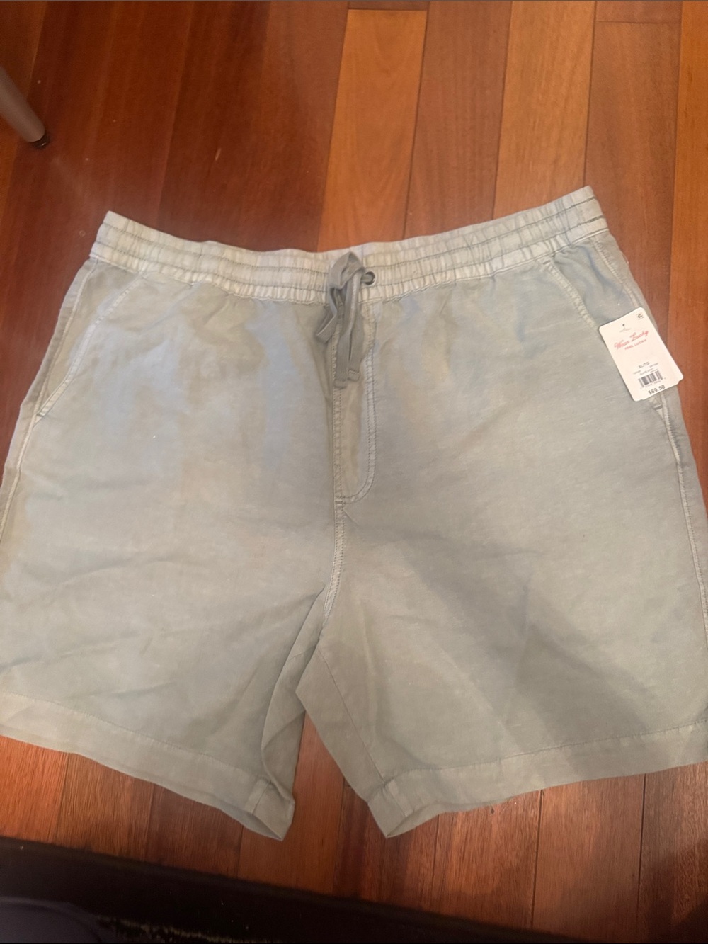 Slate Gray Casual Drawstring Shorts